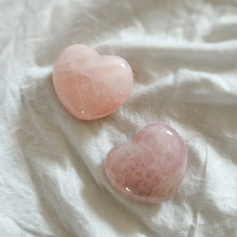 cuore in Quarzo Rosa